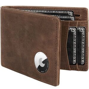 LORZOR AirTag Wallet - Minimalist Front Pocket Mens Wallet for Apple Air Tag
